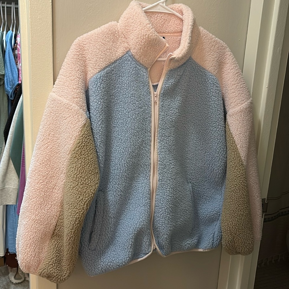 Color block Sherpa